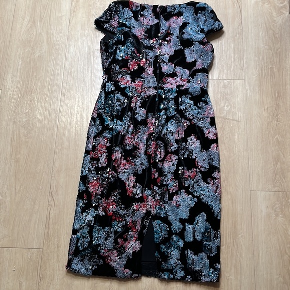 NEW! Dress The Population Sequin Velvet Sheath Dress, SIZE LARGE 0866 - Picture 3 of 7